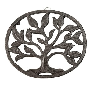 Sous-plat décoratif en aluminium résistant à la chaleur, antidérapant, en forme de cœur, avec pieds en laiton - Product Image 3