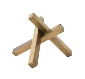 Esculturas decorativas de madera en dados de latón envejecido hechas a mano indias para interiores del hogar artesanías de tendencia para diseño de interiores - Product Image 5