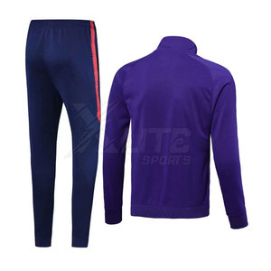 Survêtement de football d'hiver pour club, veste d'entraînement à cordon de serrage et pantalon assorti avec poignets élastiques, 100 % polyester - Product Image 2