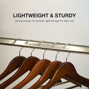 ไม้แขวนเสื้อสูททำจากไม้หรูหราพร้อมไหล่กว้างและราวแขวนผ้าจาก Falak World - Product Image 2