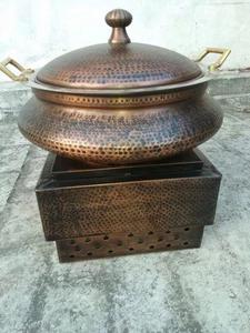 Traditional Chinese Engraved Metal <b>Serving</b> <b>Dish</b> With Lid Round Plant Pattern <b>Dishes</b> & Plates - Product Image 3