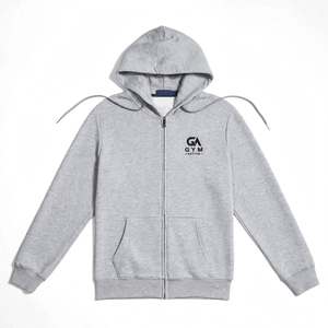 Sweat à capuche d'hiver tricoté 100 % coton respirant 340 GSM pour hommes GYM Active, style le plus récent, couleur unie, personnalisable, vente en gros - Product Image 1