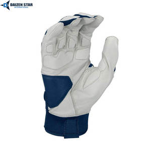 Gants de frappeur de baseball en cuir/cuir synthétique, couleur personnalisable, taille ajustable, fermeture auto-agrippante, légers, confortables, haute qualité - Product Image 4