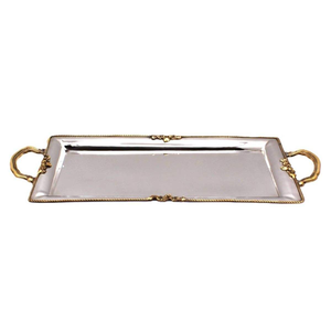 Bandeja de Servicio Metálica, Plato Decorativo para Centro de Mesa de Boda, Vajilla para Hotel, Catering, Proveedor Mayorista a Granel en India - Product Image 5