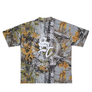 Camiseta de Camuflaje de Alta Calidad con Logotipo Personalizado para Hombre, 220 g/m², 100% Algodón Ecológico, Cuello Redondo, Estampado Gráfico de Camuflaje Real - Product Image 2