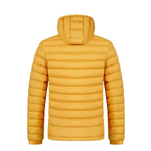 <b>Cheap</b> Light Warm Coats Custom Logo Nylon Black Hooded Winter Bubble Puff Filled Cotton <b>Jackets</b> Coat for Men - Product Image 2