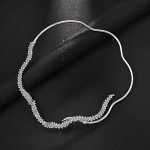 Collier en or plaqué or de luxe AMBER JEWELS avec diamants, unisexe, vintage, pour mariage, taille brillant rond, certifié IGI, bijoux élégants - Product Image 2