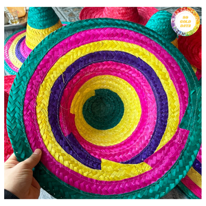 Trendy Mexican Top <b>Hat</b> for Unisex Y2K Style Hand Embroidered Adjustable Straw <b>Summer</b> Beach <b>Hat</b> - Product Image 1