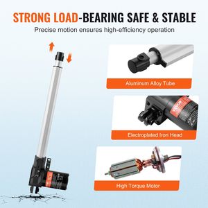 Attuatore Lineare 12V per Carichi Pesanti, 14 Pollici, Capacità 1320 libbre/6000N, Velocità di Movimento 0,19 pollici/s, Staffa di Montaggio, Cilindri - Product Image 5