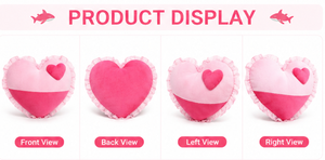 Divyas Designer <b>Heart</b> Plush <b>Cushion</b> Soft Toy Cute <b>Shape</b> Pillow Sofa Bed Decor Romantic Gift OEM Wholesale Custom Polyester PP - Product Image 4
