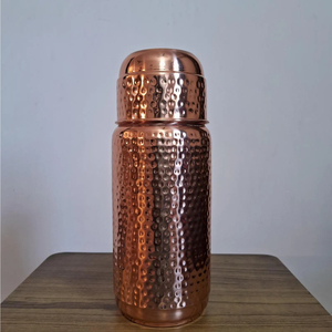 Handmade Copper Bottle Classic Design Metal Glass & Bottle Drinkware Wholesalers for Water Purification Boiling Water Drinkware - Product Image 1