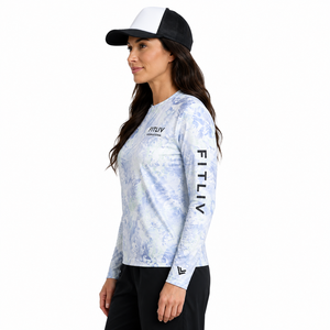 Camiseta de Pesca de Alto Rendimiento con Protección Solar UPF 50+ y Logotipo Personalizado, Manga Larga, Secado Rápido, Impresión por Sublimación, Anti-UV, para Exteriores, 100% para Adultos - Product Image 2