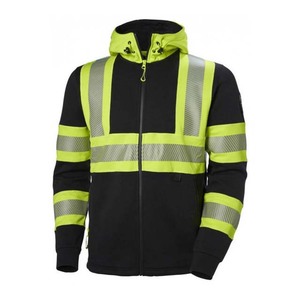 Chaqueta de Trabajo Reflectante de Alta Visibilidad para Hombre, Poliéster, con Capucha, Negra y Naranja, Uniformes de Trabajo, Chaquetas de Trabajo con Diseño Personalizado - Product Image 5