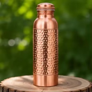 Curve Design Pure copper water bottle Pure copper <b>metal</b> bottle With handle Easy to carry - Product Image 5