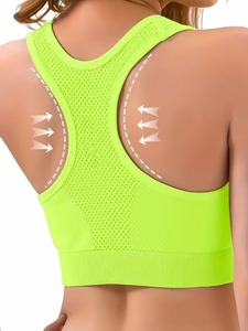 บราออกกำลังกายแบบ Racerback ประสิทธิภาพสูง |   เสื้อครอปออกกำลังกายแบบตาข่ายไร้รอยต่อ |   ชุดกีฬาสำหรับผู้หญิง ซับเหงื่อได้ดี - Product Image 2