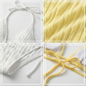 ชุดบิกินี่ผู้หญิงแบบรัดรูปของ NORTH APPROACH คอแบบผูกเชือก ด้านล่างแบบผูกข้าง สีพื้น ชุดว่ายน้ำสองชิ้น ผ้าเนื้อยืด ชุดชายหาด - Product Image 4