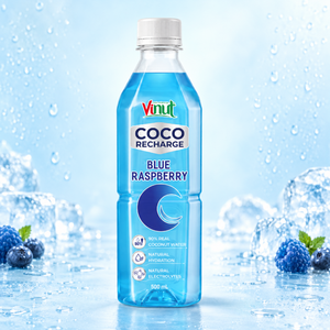 Vinut Coco Recharge Frambuesa Azul 500ml Botella PET Agua de Coco Natural Bebida Deportiva con Electrolitos Fábrica de Marca Privada - Product Image 2