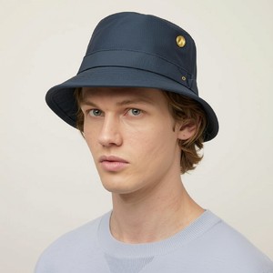 Custom Print <b>Hat</b> With String Unisex Navy Cotton Canvas Bucket <b>Hat</b> With Metal Eyelet Solid Color Casual Spring <b>Summer</b> Adult <b>Hat</b> - Product Image 1