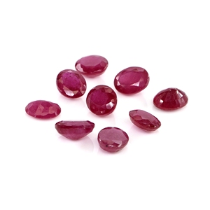 Rubis naturels de Bangkok, ovales calibrés 6x7mm, pierres précieuses naturelles en vrac pour la fabrication de bijoux, prêtes à l'emploi - Product Image 1