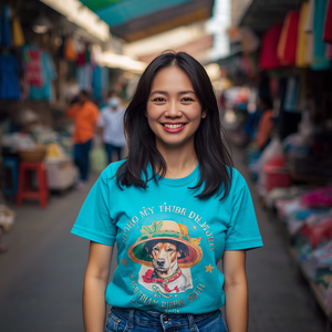 Camiseta de Mujer Estilo Vietnamita, Algodón Casual con Estampado Cultural, Personalización OEM ODM - Product Image 5