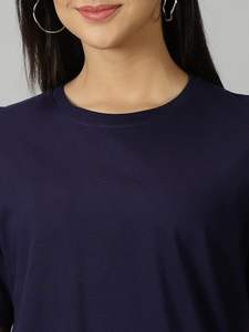 Camiseta Básica para Mujer, Algodón Peinado Premium, Lisa, Manga Corta, Corte Ajustado, Informal - Product Image 2