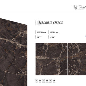 กระเบื้องเซรามิกเคลือบเงา ดีไซน์เนอร์เกรด ขนาด 800x1600 1200x1800 750x1500 มม. พัฒนาขึ้นเพื่อพื้นที่ภายในที่กว้างขวางและแนวคิดไลฟ์สไตล์สมัยใหม่ - Product Image 1