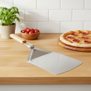 Pala para Pizza Metálica con Mango de Madera, Pala Profesional para Hornear en Horno, Preparar Pizza y Uso en la Cocina - Product Image 4
