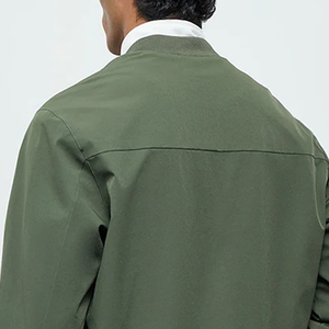 New Customized Design High Quality <b>Men</b> Winter Bomber <b>Jacket</b> Stand Collar Custom Front Logo Breathable Quick Dry Bomber <b>Jacket</b> - Product Image 5