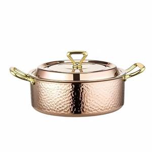 Traditional Indian Brass Cooking Wok Handmade Brass Kadai with Strong Iron Handles for Professional Kitchen Equipment - Product Image 6