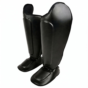 High Quality Genuine Leather Breathable <b>Shin</b> <b>Pads</b> Professional Training Fighting Sparring Kickboxing <b>Shin</b> Guards Muay Thai - Product Image 1