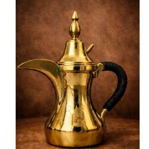 กระติกกาแฟอาหรับแบบโลหะ ดัลลาห์ พร้อมฝาและหูจับตกแต่ง - Product Image 4