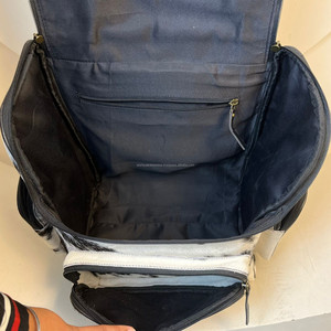 Mochila de pañales de cuero a cuadros con herramientas manuales funcionales de diseñador personalizado, mochila de viaje de piel de vaca auténtica para bebé, mochilas para mamá y papá - Product Image 6