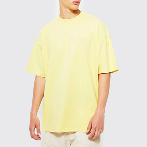 เสื้อยืดโอเวอร์ไซส์พรีเมียมสำหรับผู้ชาย ทรงหลวม สวมใส่สบาย ดีไซน์ทันสมัย เหมาะสำหรับใส่ทุกวัน ผลิตจากผ้าฝ้ายทอ เสื้อยืดโอเวอร์ไซส์แบบ OEM - Product Image 1