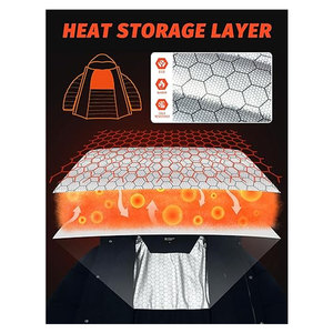 Abrigo Largo de Invierno para Hombre con Capucha, Chaqueta Impermeable Acolchada y Aislante, Parka Gruesa y Cálida Cortavientos para Clima Frío - Product Image 5
