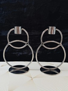 Simple Silver Candle Holder Ideal For Living Room Bedroom Side <b>Table</b> And Dining <b>Table</b> Centerpiece Candle Stand From India - Product Image 5