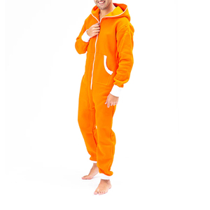 New Fashion Adult Mens Fleece Thermal Plus Size Quick Dry Breathable Plain Casual Hooded <b>Jumpsuit</b> Loungewear <b>Pockets</b> Loose - Product Image 4