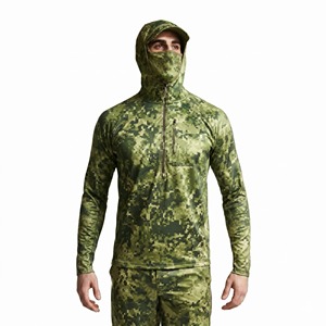Veste de pêche à capuche camouflage pour homme avec fermeture éclair, séchage rapide, UPF 50, polyester, vêtements d'extérieur - Product Image 1