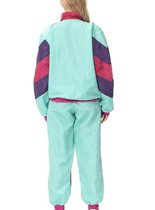 2026 Wholesale Custom Color Block <b>Women</b> Embroidery Nylon Tracksuits Sets Two Piece <b>Jacket</b> Zip up Windbreaker Reasonable Price - Product Image 2