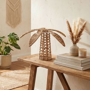 Paper Rope Palm <b>Tree</b> <b>Tabletop</b> Decor Luxury Wicker Tropical Desert Centerpiece Art Sustainable Boho Coastal Sculpture Handmade - Product Image 5
