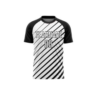 เสื้อฟุตบอลฤดูกาลใหม่ สีไล่เฉด แบบยูนิเซ็กซ์ ชุดฟุตบอล พิมพ์ลายแบบรีดร้อนตามสั่ง ผ้าโพลีเอสเตอร์ 100% เสื้อและกางเกงฟุตบอล - Product Image 2