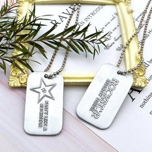 Personalizado personalizado al por mayor barato collar de metal de acero inoxidable Etiqueta de perro - Product Image 1