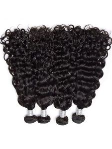 Extensiones de Cabello Humano Remy Indio de 4 Piezas, Ondulado Profundo, Negro, Rizado - Product Image 1