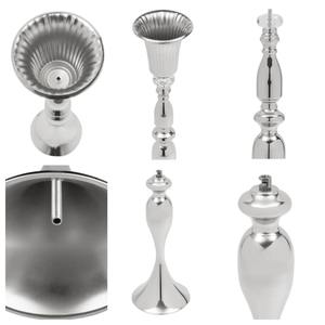 Elegante Soporte de Metal Plateado para Flores, Centro de Mesa Alto, Perfecto para Decoración de Bodas, Decoración de Mesa para Fiestas y Decoración del Hogar - Product Image 6