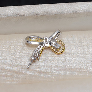 Juego de Pendientes de Plata S925 con Forma de Lazo, Hechos a Mano, DIY, 8-13 Perlas, Accesorios de Joyería 3983 - Product Image 4