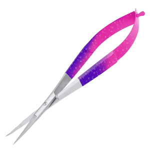 Tijeras para Cejas de Acero Inoxidable con Bajo MOQ, Degradado Rosa, Tijeras de Resorte, Logotipo Personalizado, Herramienta de Precisión para Recortar Cejas, Proveedor OEM - Product Image 2