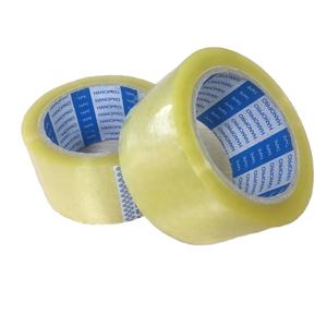 Ruban d'emballage adhésif acrylique jaunâtre activé à l'eau simple face BOPP de haute qualité - Product Image 1
