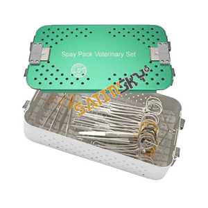 Kit de Instrumentos Quirúrgicos para Tejidos Blandos de Animales Pequeños Satinsky, Paquete de Esterilización, Juego Veterinario, Manual Médico, Certificado CE, AISI 420 - Product Image 1