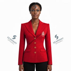 Delta |   Sigma |   Blazer d'affaires à simple boutonnage Theta, veste de costume professionnelle de qualité supérieure, vêtement de travail formel, veste de bureau - Product Image 4