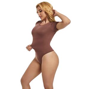 Nouvelle mode, vêtements de sport à manches courtes et col rond, vêtements de fitness personnalisés, coupe ajustée, combinaison pour femme - Product Image 4