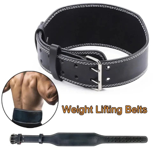 High Quality Gym Soft Leather Buckle Heavy Lever Weight Lifting <b>Belts</b> Fitness Safety <b>Belts</b> - Product Image 5